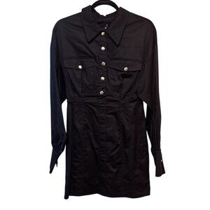Bershka Black Mini Dress / Long Shirt - Size Small